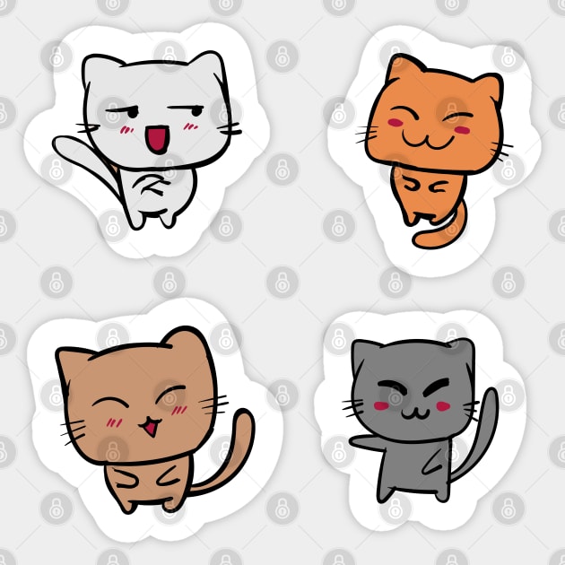 Kawaii Kitties Sticker Pack Sticker by Mysticalart